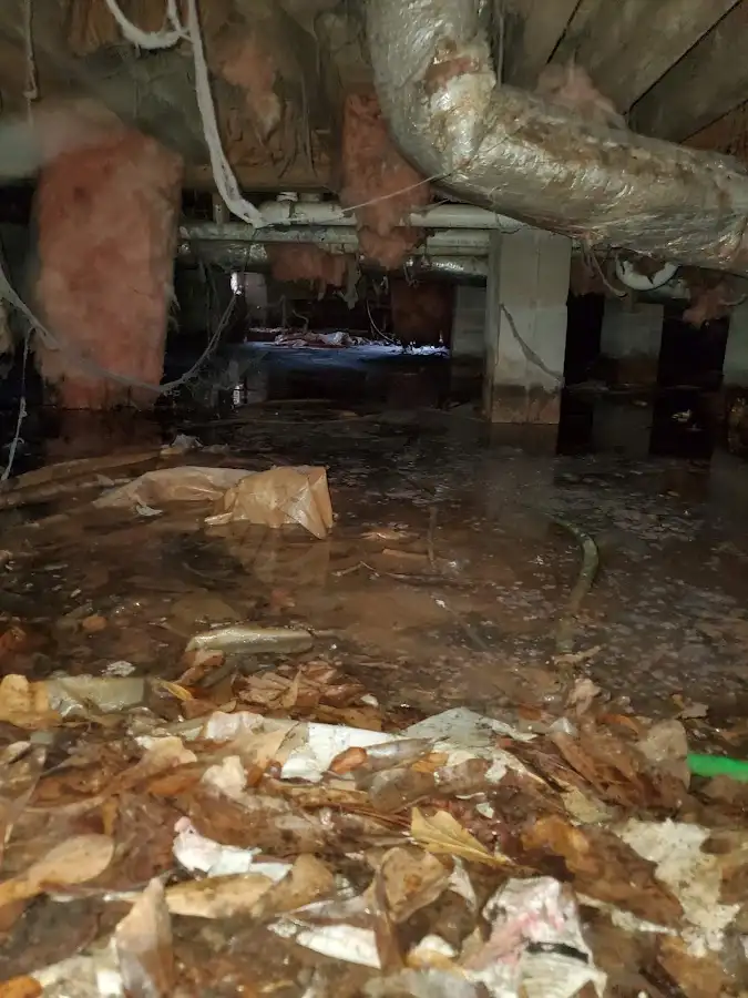Crawl space flood assessment for Commercial Water Damage Restoration in Mableton